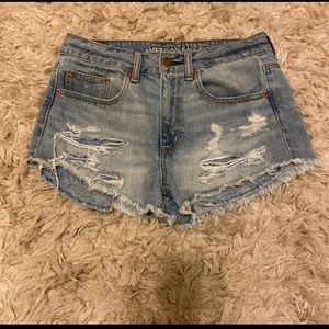 American eagle ripped jean shorts